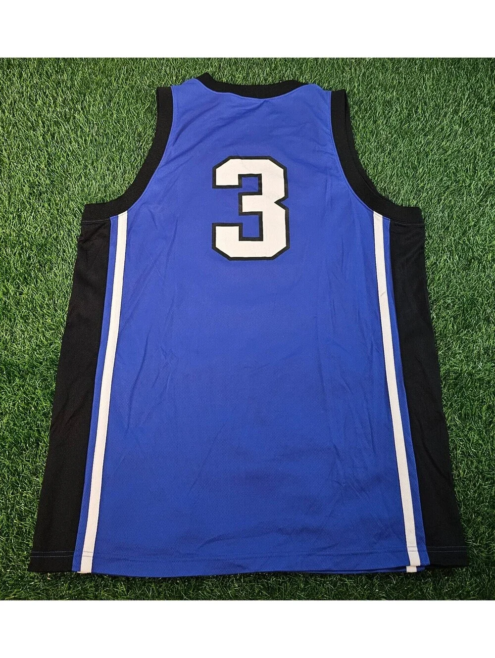 Vintage 2000s Nike Elite Duke #3 Basketball Jersey XL Blue Black White
